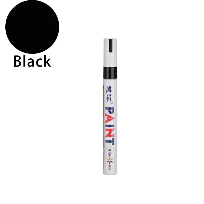 Car Paint Scratches Repair Brush Pen Waterproof Water Paint Marker Pen Car Tire Tread Care Automotive Black White Red Silver