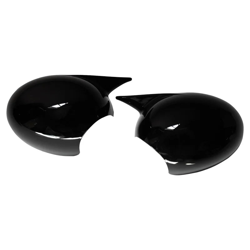 2pcs Rearview Mirror Caps Cover Glossy Black Sticking For BMW MINI COOPER R55 R56 R57 R58 R60