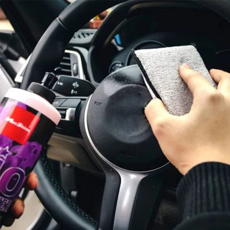 Microfiber Double Side Car Cleaning Pad Leather Car Detailing Soft Scrubbing Sponge Car Cleaning Tools Interior Scrubbing Sponge