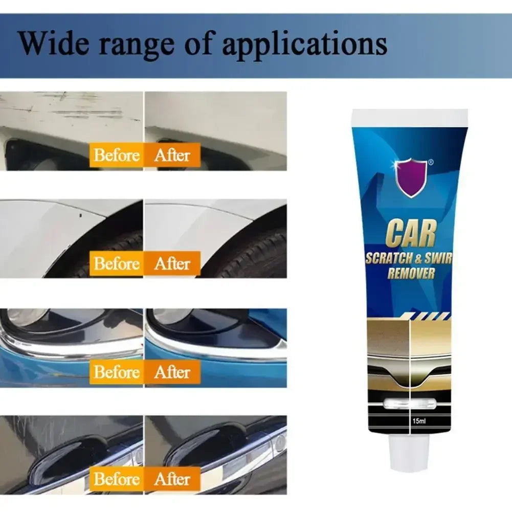 60/120ml Car Repair Paint Paste Scratch Remover Kit with Sponge and Towel Scratch Coating Polishing Wax Auto Scratches Repairing