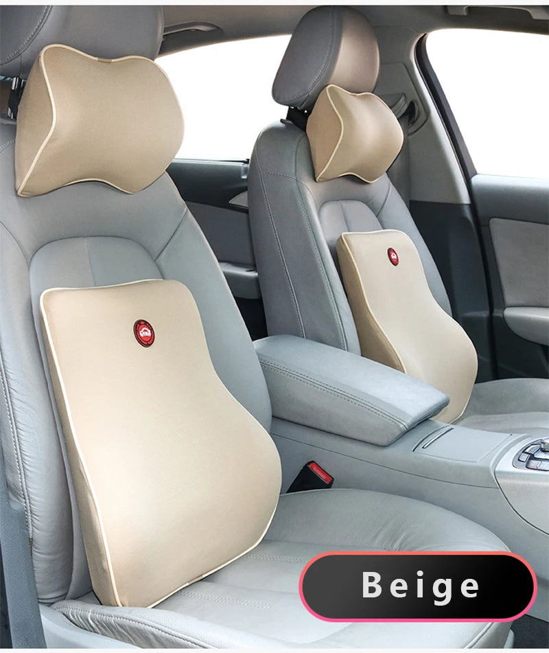 Memory Foam Car Seat Pillow Car Neck Pillow Protective Lumbar Back Support Breathable Car Headrest Cushion For Travel