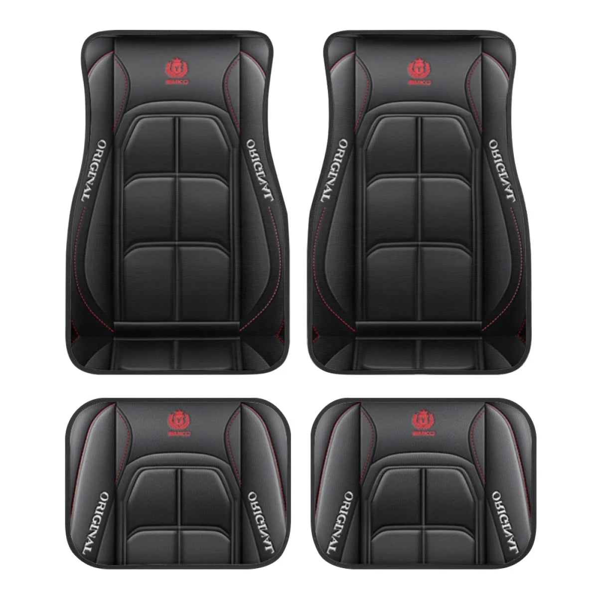 4pcs Set Premium Polyester Car Floor Mats, Durable Interior Protection Mat All-Season Universal Car Interior Accessory