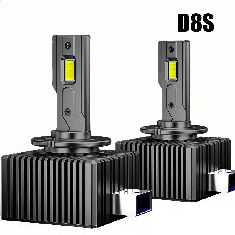 2PCS D1S D3S D8S LED Headlights HID 35W Universal Car Light D2S D4S Turbo LED 30000LM Two-sided CSP Chip 6000K Plug&Play 12V 24V