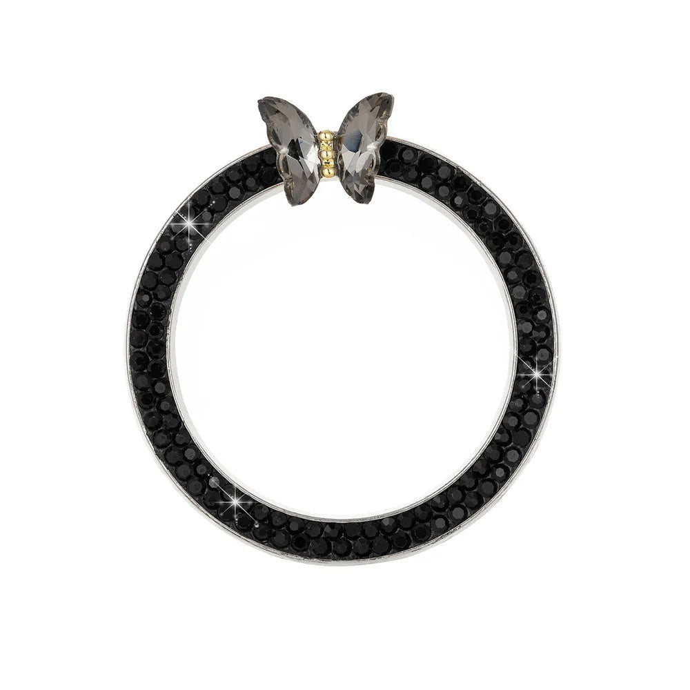 1 Pc Rhinestone Crystal Butterfly Ring Car Ignition Button Decorative Cover - Anti-Corrosion, Easy to Install, Upgraded Design
