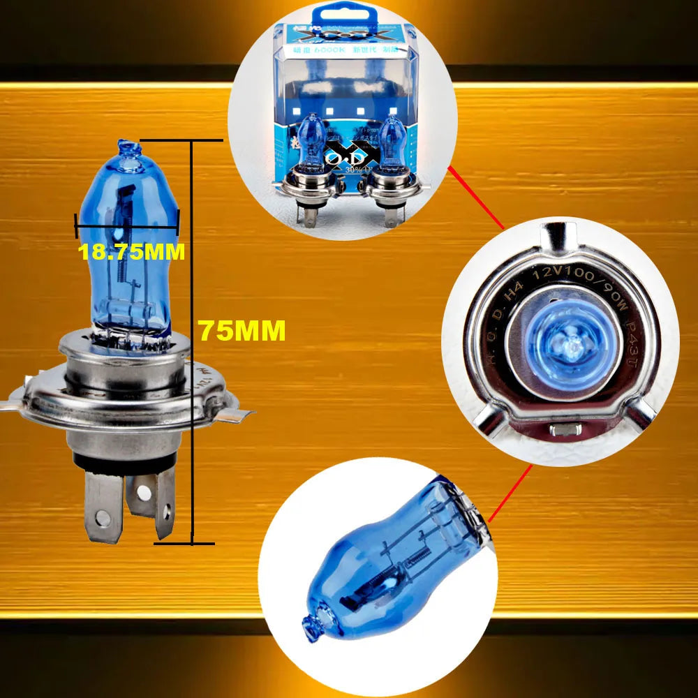 NEW HOD 100W replace original Halogen XENON light H7 H11 H4 9006 9005 H3 H1 car headlight lamp