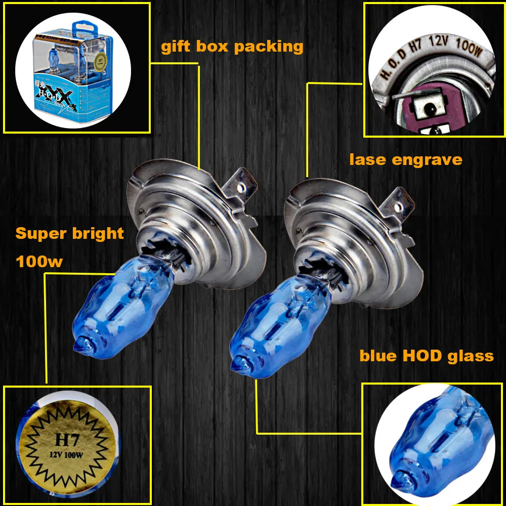 NEW HOD 100W replace original Halogen XENON light H7 H11 H4 9006 9005 H3 H1 car headlight lamp